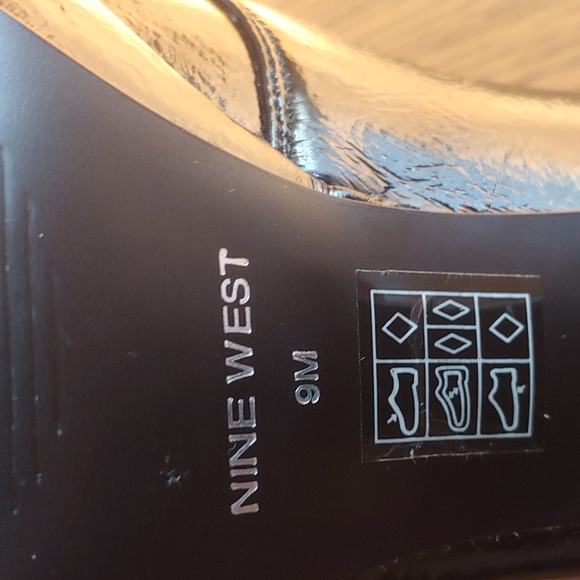 New Nine West Patent Faux-Leather Peep-toe Heels - Picture 7 of 7